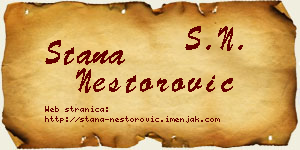 Stana Nestorović vizit kartica